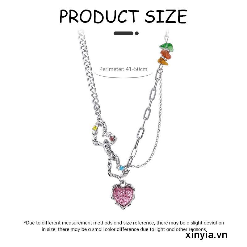 Vòng cổ Xương Cá Hình Trái Tim Nhiều Màu Sắc Phong Cách Ins Cổ Điển Thời Trang Cho Nam Và Nữ