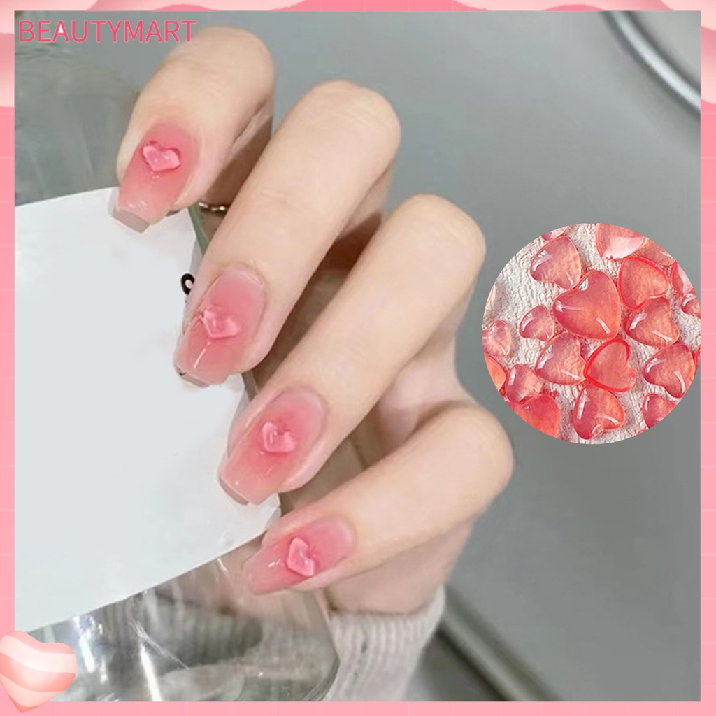 1 Túi Phụ Kiện Trang Trí Móng Tay Nghệ Thuật Tạo Hiệu Ứng Hình Trái Tim Thay Đổi Màu Sắc Sáng Tạo