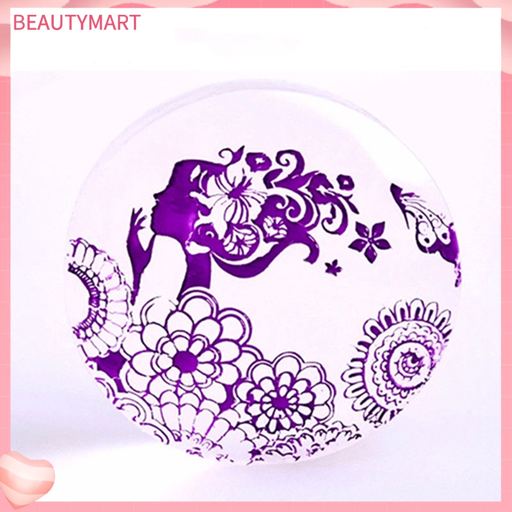 Bộ Dụng Cụ In Hình Móng Tay Nghệ Thuật Bằng Silicone Trong Suốt + Dụng Cụ Cạo DIY