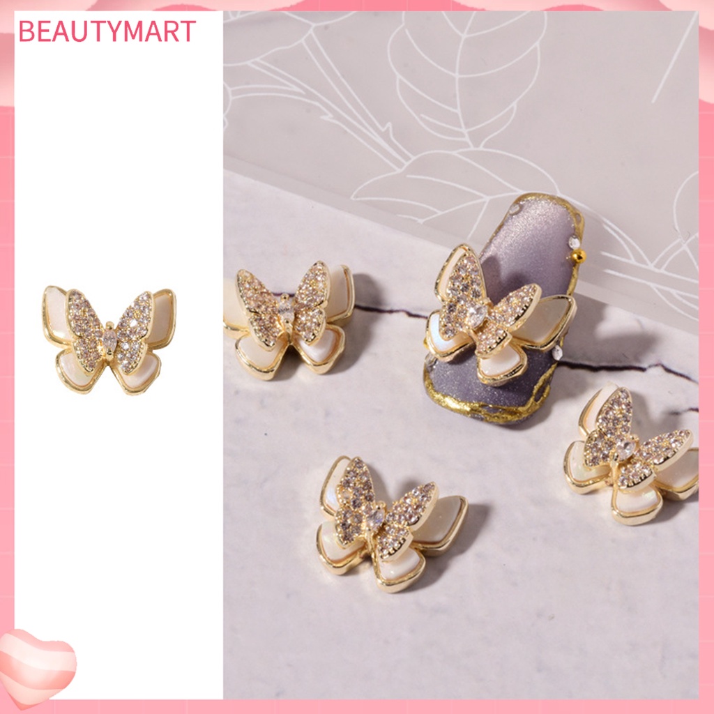 Phụ Kiện Đính Trang Trí Móng Tay Hai Lớp Tinh Tế Dễ Phối Đồ Dành Cho Nữ