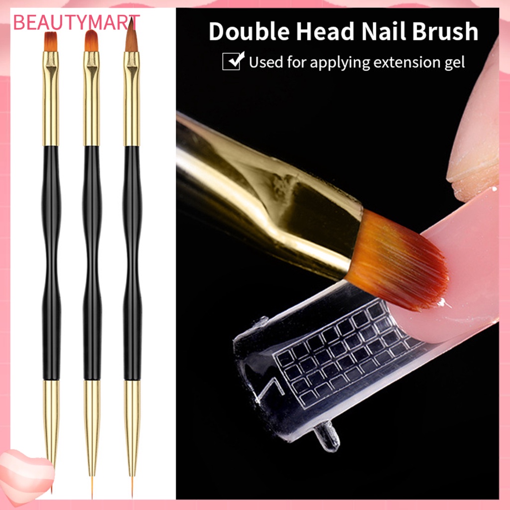 Cọ Trang Trí Móng Tay Hai Đầu Bằng Nhựa Siêu Nhẹ Tiện Dụng