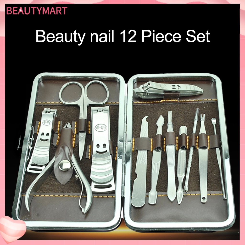 Bộ 12 Dụng Cụ Mài Móng Bằng Thép Không Gỉ Thiết Kế Nhỏ Gọn Dùng Tại Nhà