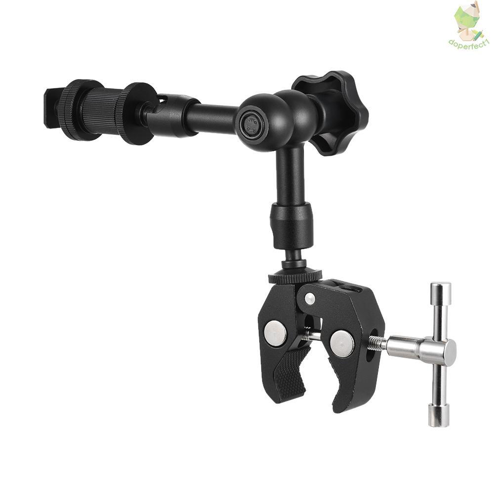 7inch Friction Arm Super Clamp Mount Adjustable Articulating Arm Plier Clip for Field Monitor LED Light Flash Microphone   Came-6.5