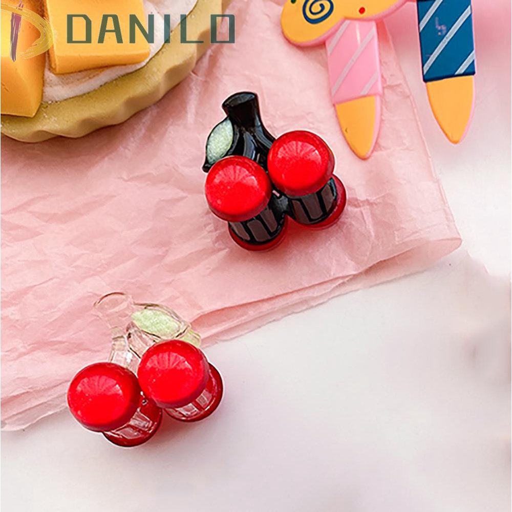 Kẹp Tóc Càng Cua Bằng Nhựa Hình Quả Cherry Nhiều Màu Cho Nữ
