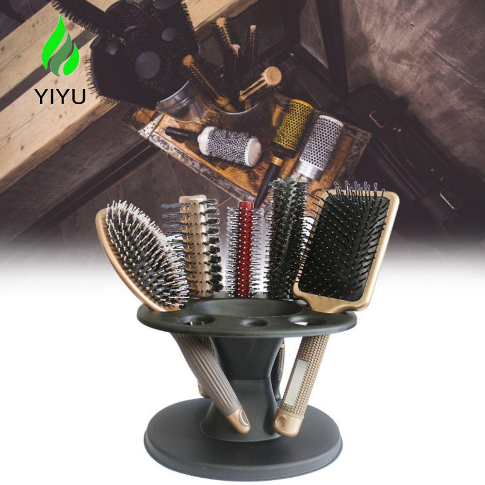 YIYU 1 Giá Đỡ Kéo Cắt Tóc Hình Tròn Bằng Nhựa Màu Đen Siêu Bền TYLER1