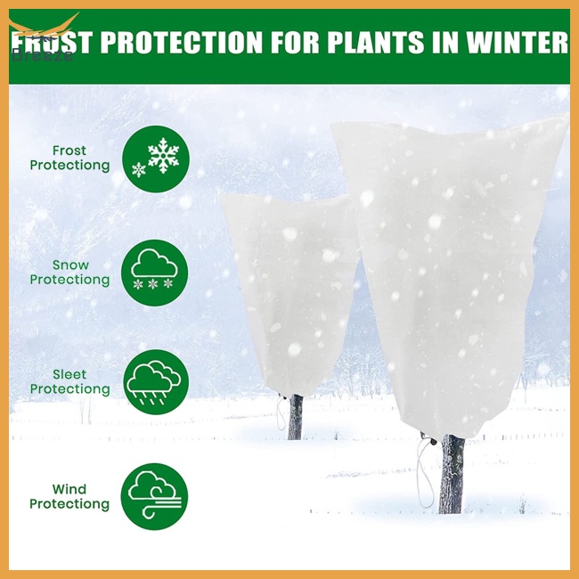 Tấm Vải Bọc Cây Trồng Ngoài Trời Chống Đóng Băng Có Dây Rút Tiện Dụng Sự Bảo Vệ