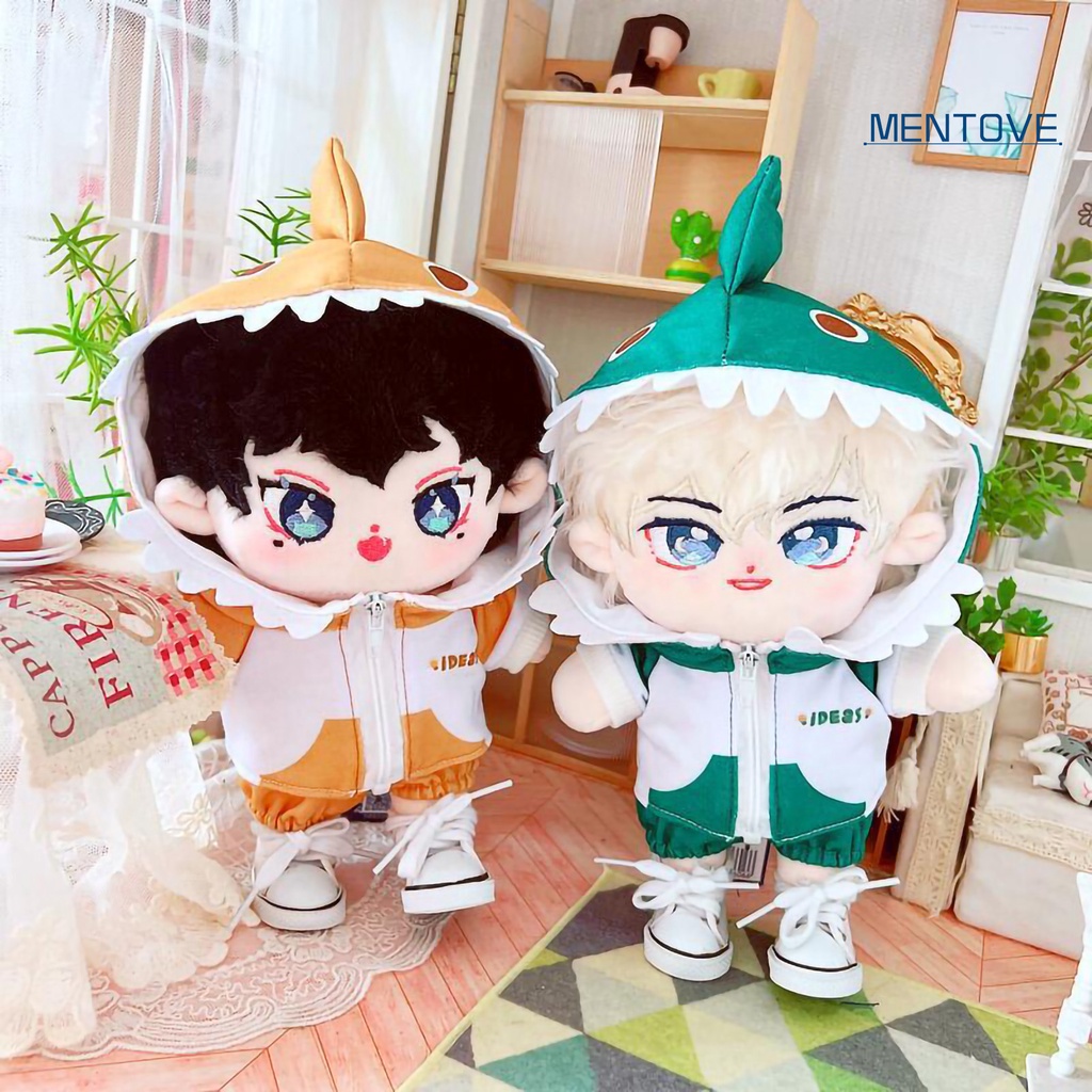 1 Bộ Quần Áo Họa Tiết Khủng Long Hoạt Hình Đáng Yêu Dành Cho Búp Bê 20cm