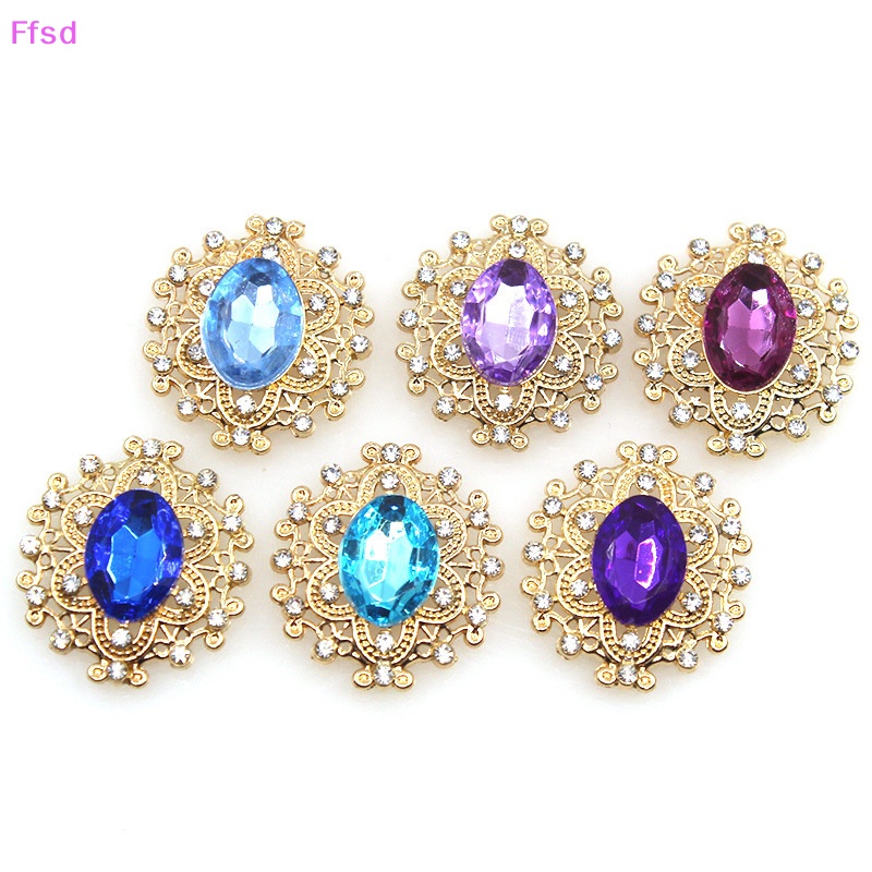 Set 5 Nút Đá Pha Lê 24 * 27MM Làm Trang Sức DIY