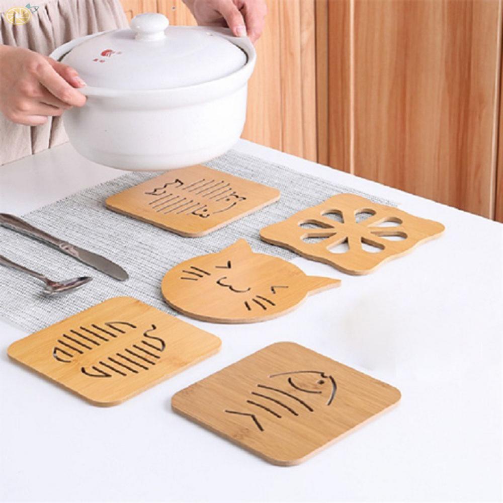 【VARSTR】Table Placemat 14.8*14.8cm Creative Gift Decoration For Hot Dishes Bowl Teapot