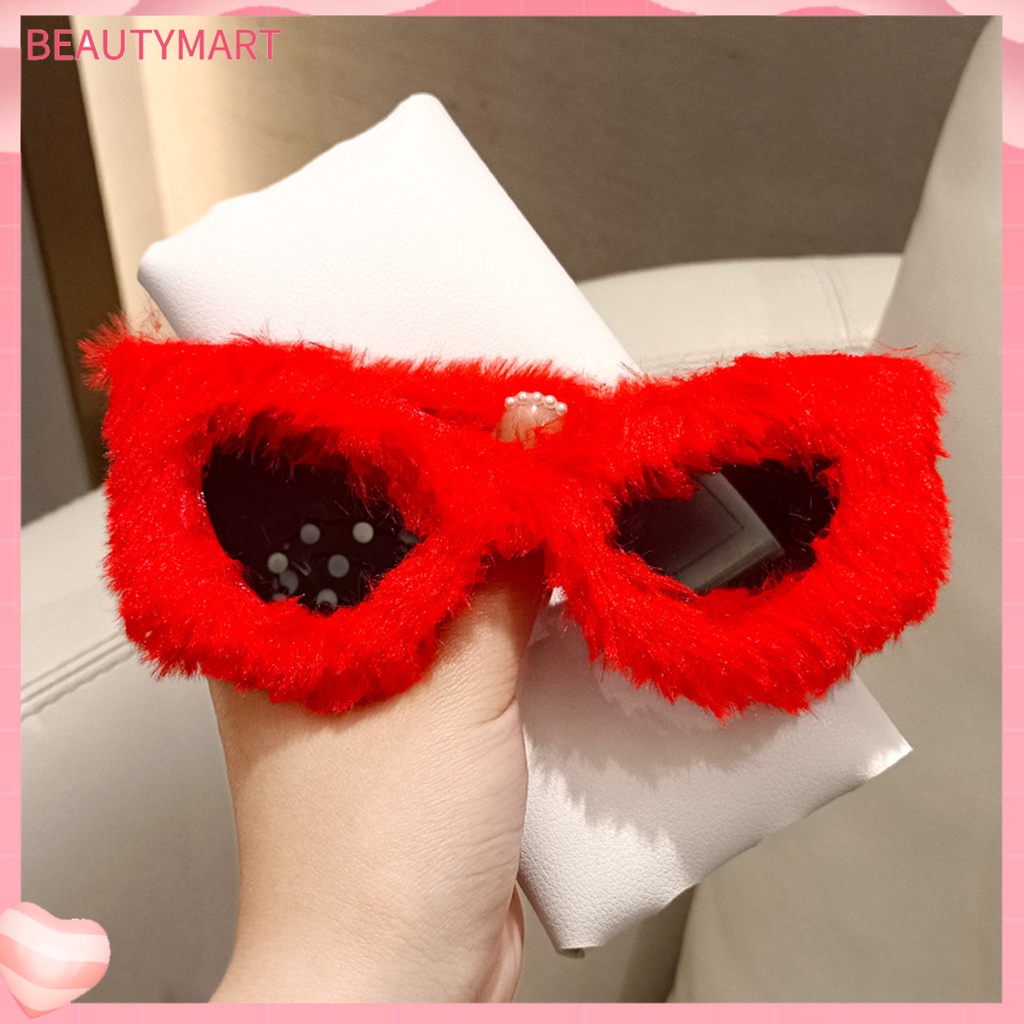 Kính Chống Tia UV Gọng Vải Lông Sáng Tạo Thời Trang Cho Nữ