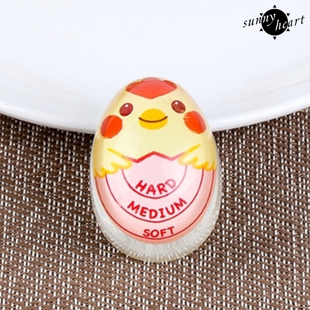 Suno Đồng Hồ Hẹn Giờ Nấu Ăn Hình Quả Trứng Luộc Cứng Thay Đổi Màu Theo Nhiệt Độ Mềm Trung Bình Sáng