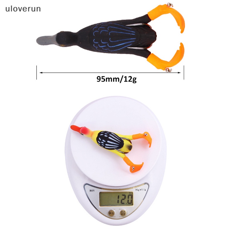 Mồi Câu Cá Giả Hình Vịt 9.5cm Chất Lượng Cao