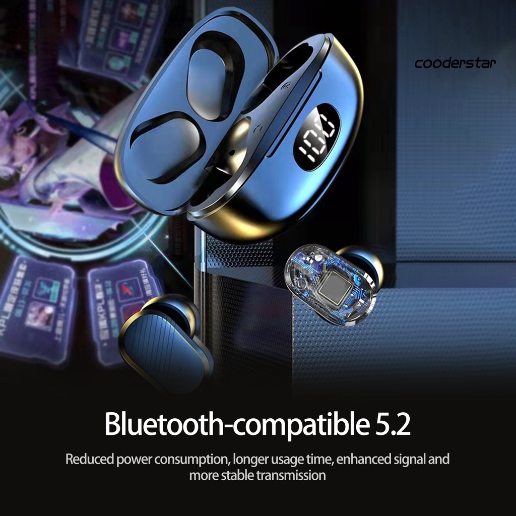 1 Bộ Tai Nghe Không Dây Bluetooth 5.2 Công Suất 5.2 Màn Hình LED Giảm Tiếng Ồn Kiểm Soát Âm Thanh Nổi