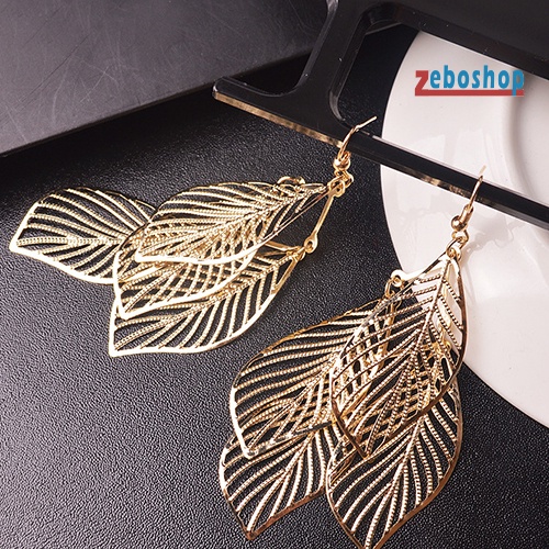 Zeboshop Bông Tai Móc Tua Rua Lá Rỗng Kiểu Baroque Cổ Điển Cho Nữ