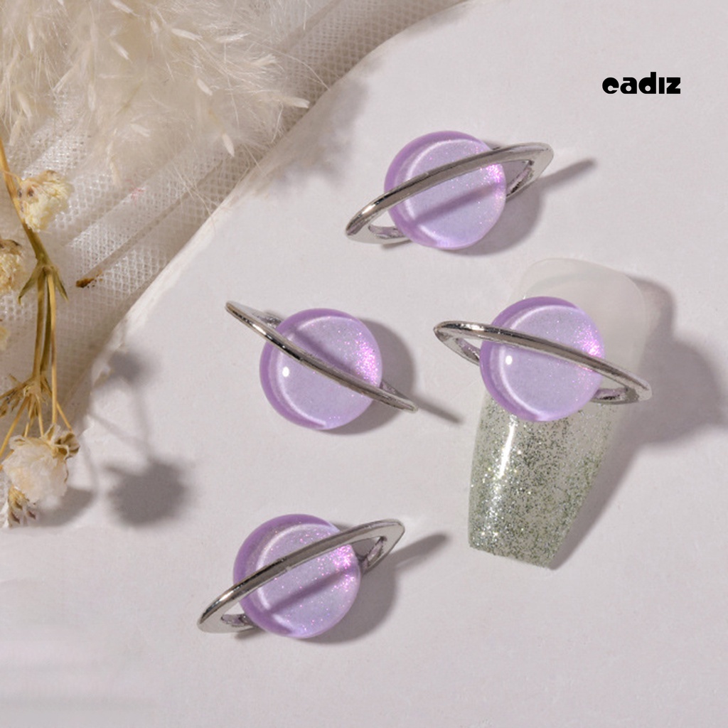 Bộ 10 Phụ Kiện Trang Trí Móng Tay Hình Hành Tinh 3D Lấp Lánh Dành Cho Nữ