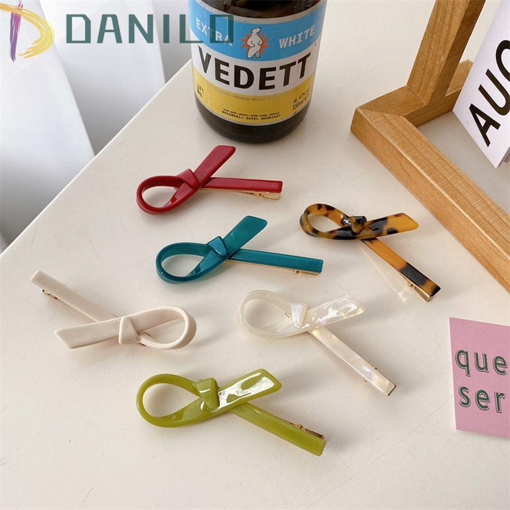 Kẹp Tóc Hình Nơ DANILO Ngọt Ngào Đơn Giản Cho Nữ
