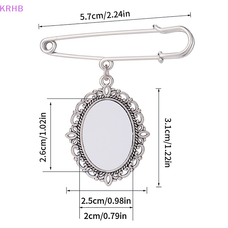 Ghim Cài Áo Hình Oval Bằng Hợp Kim Nhôm Dùng Trang Trí Khung Ảnh Đám Cưới Diy Mới