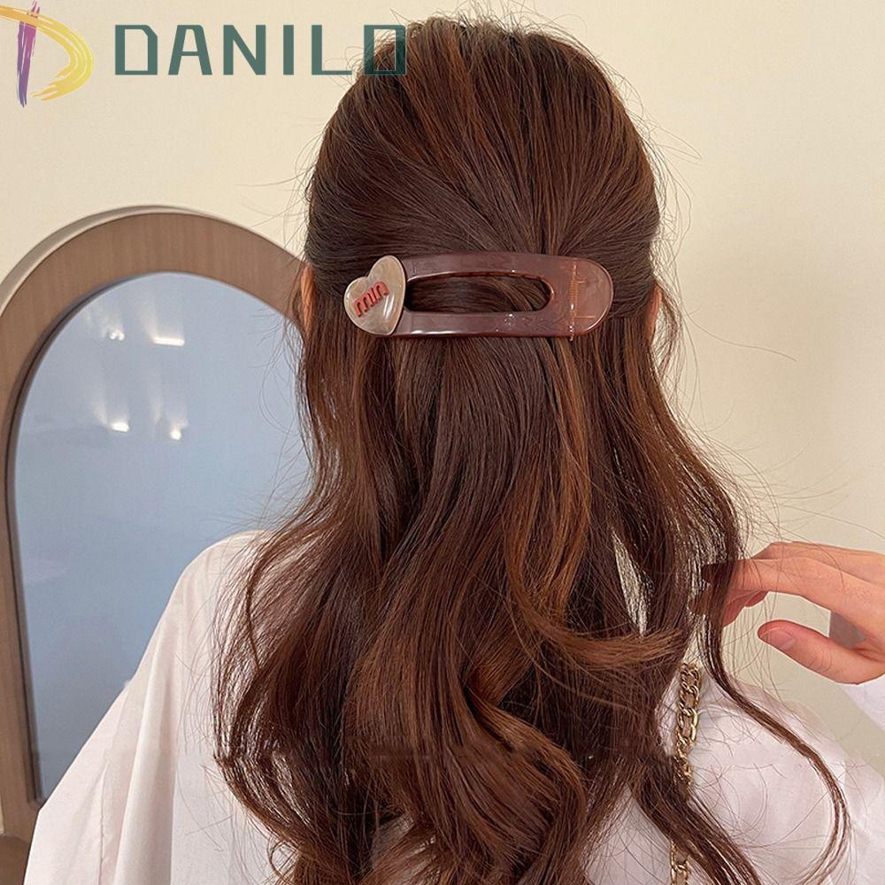 Kẹp Tóc Hình Trái Tim Màu Kẹo Trong Suốt Phong Cách Hàn Quốc