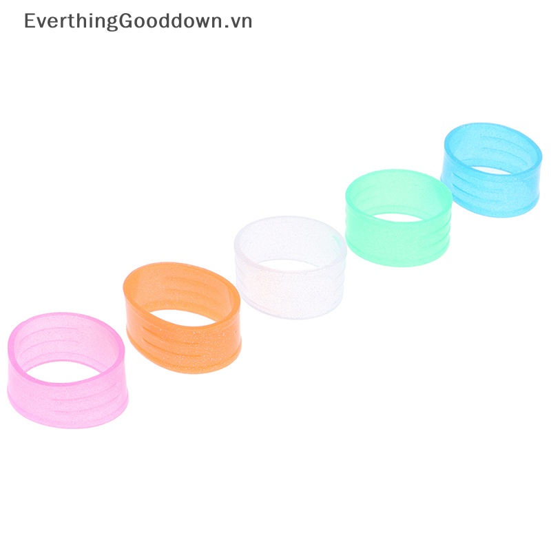 Everthinggooddown Vòng Silicon Cố Định Tay Cầm Vợt tennis Màu Dạ Quang