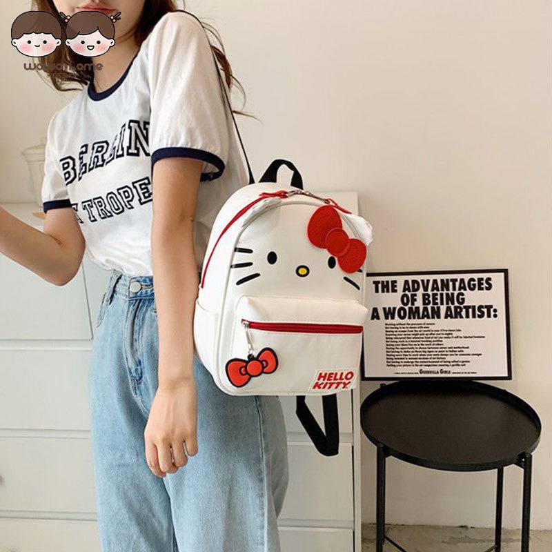 Balo Da PU Hình Hello Kitty Phong Cách Nhật Bản