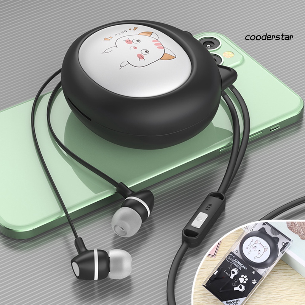 Tai Nghe Nhét Tai Có Dây 9D Giắc Cắm 3.5mm Kèm Hộp Đựng Họa Tiết Hoạt Hình Dành Cho Học Sinh