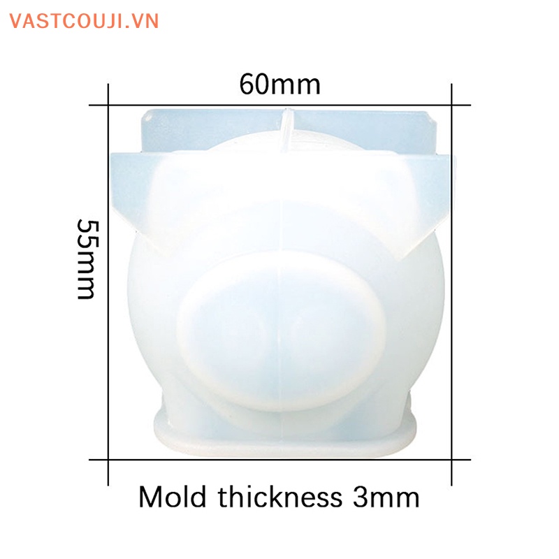 Khuôn Silicon Làm Đồ Thủ Công Hình Chú Heo Dễ Thương