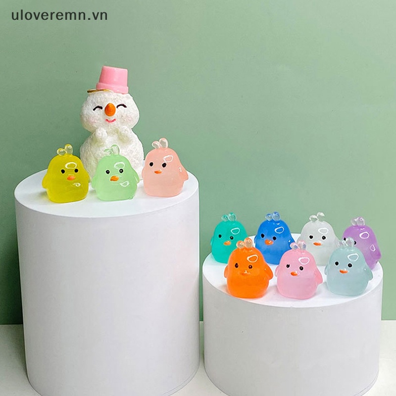 Bộ 5 Tượng Vịt Con Phát Quang Dùng Trang Trí Vườn