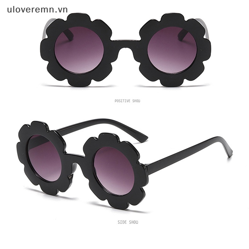 Kính Mát Tròn Chống Tia UV400 Hình Hoa Hướng Dương Dễ Thương Cho Bé