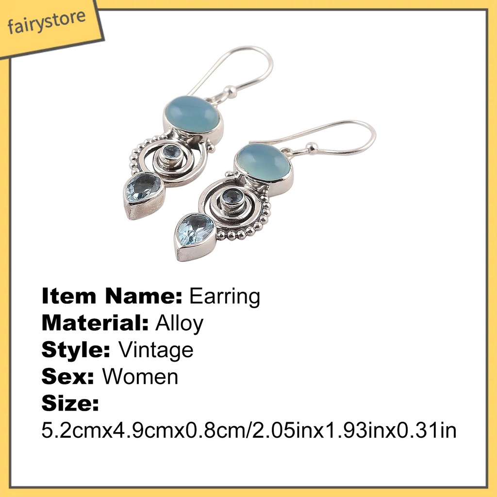 1 Cặp Bông Tai Dạng Móc Trang Trí Cổ Điển Thanh Lịch Cho Nữ