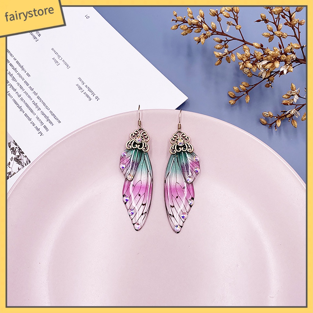 Bông Tai Hình Cánh Bướm Đính Đá Thời Trang Dành Cho Nữ