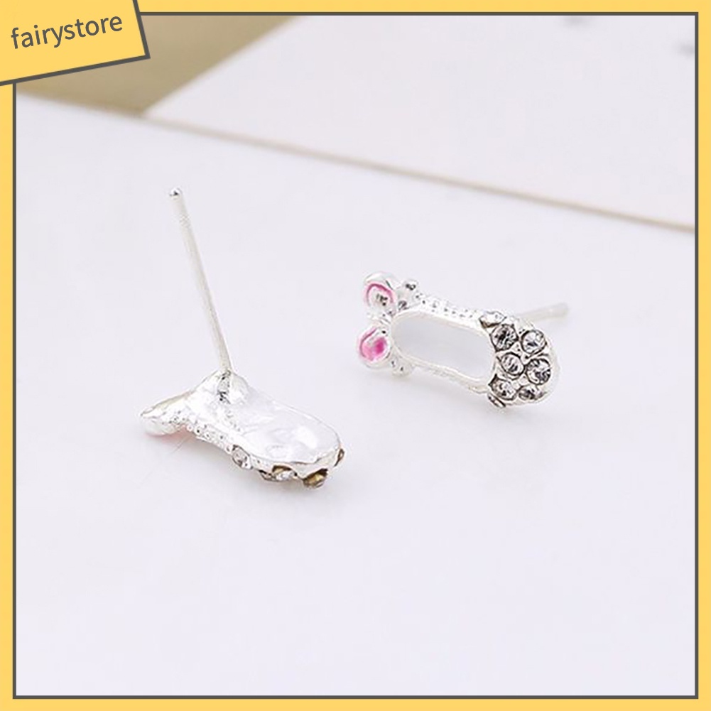 Bông Tai Hình Chiếc Giày Múa Ba Lê Đính Đá Lấp Lánh Dành Cho Nữ
