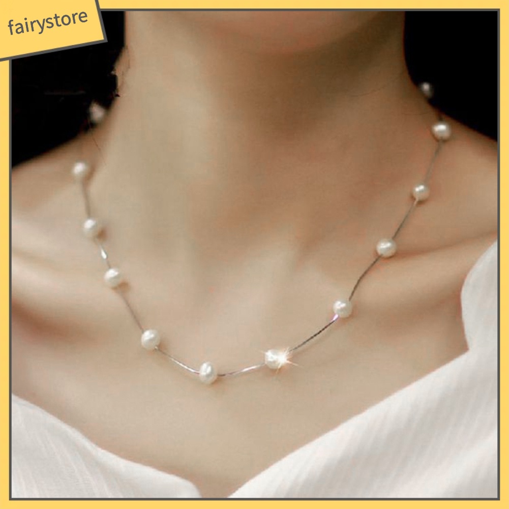 Vòng Cổ Choker Phối Hạt Ngọc Trai Giả Thời Trang Xinh Xắn Cho Nữ