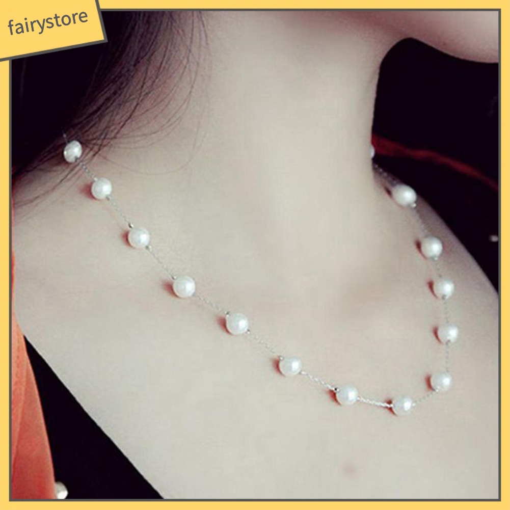 Vòng Cổ Choker Phối Hạt Ngọc Trai Giả Thời Trang Xinh Xắn Cho Nữ