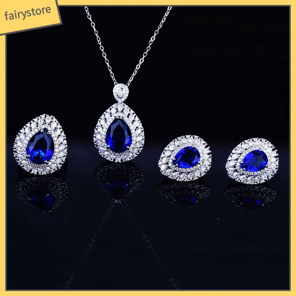 [FRO] Nhẫn Đính Đá Hình Giọt Nước Tinh Tế Cho Nữ