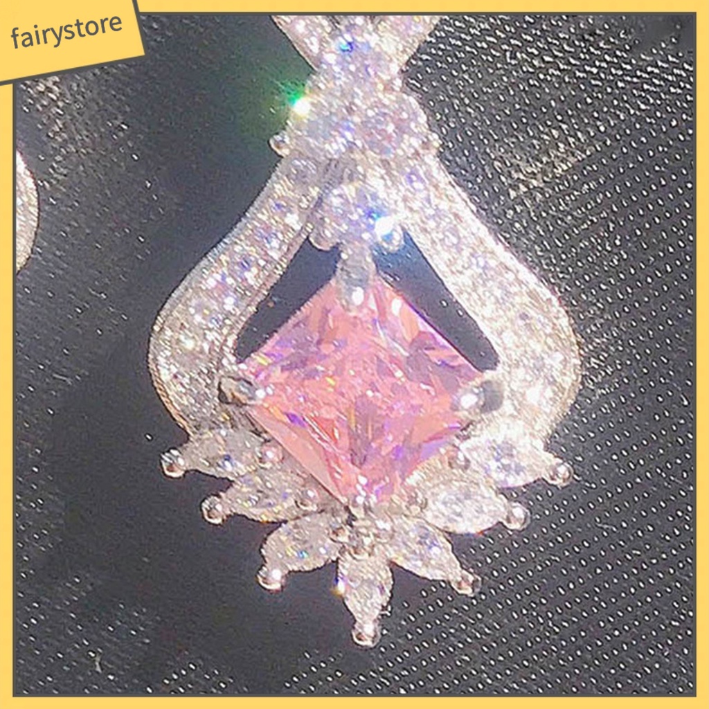 1 Đôi Bông Tai Hình Học Đính Đá Lấp Lánh Dành Cho Nữ