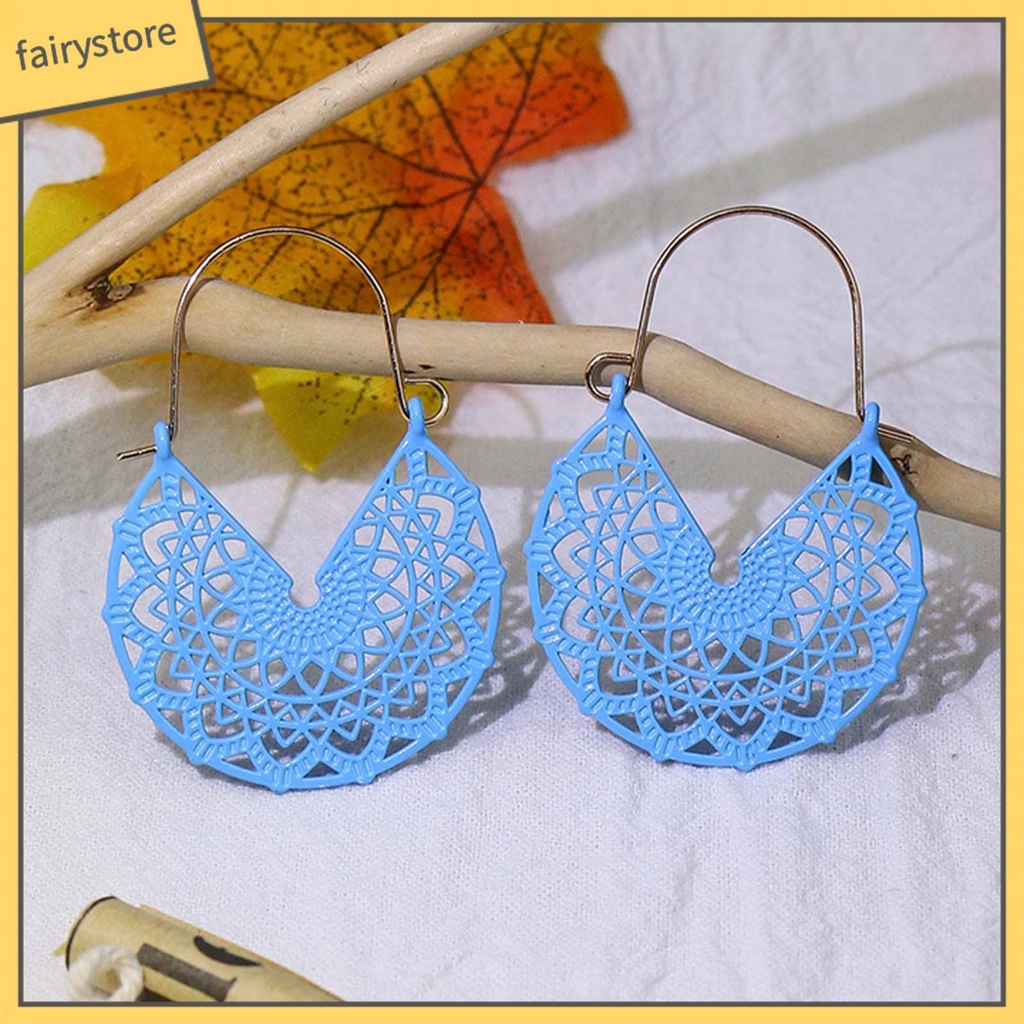 1 Đôi Bông Tai Hình Chữ V Phong Cách Vintage Dành Cho Nữ