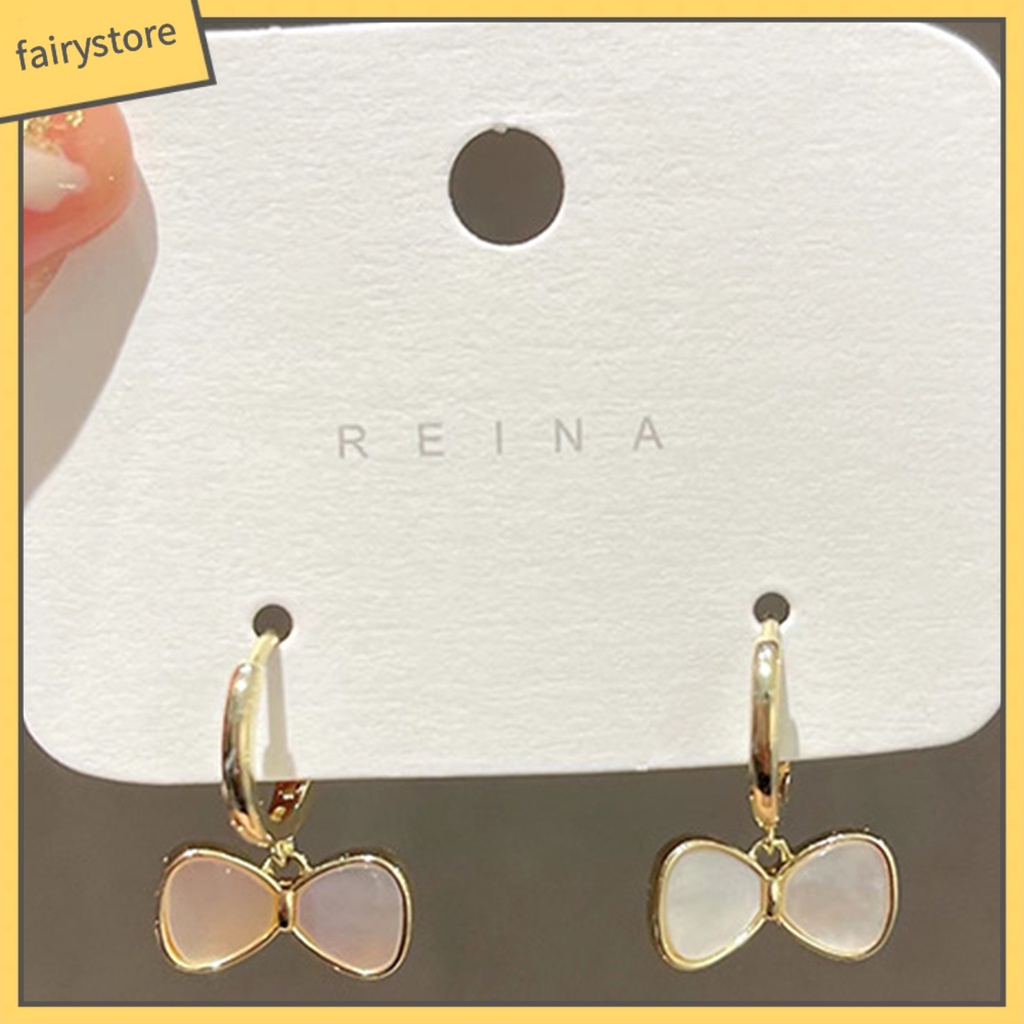 1 Đôi Bông Tai Hình Nơ Phong Cách Pháp Dành Cho Nữ