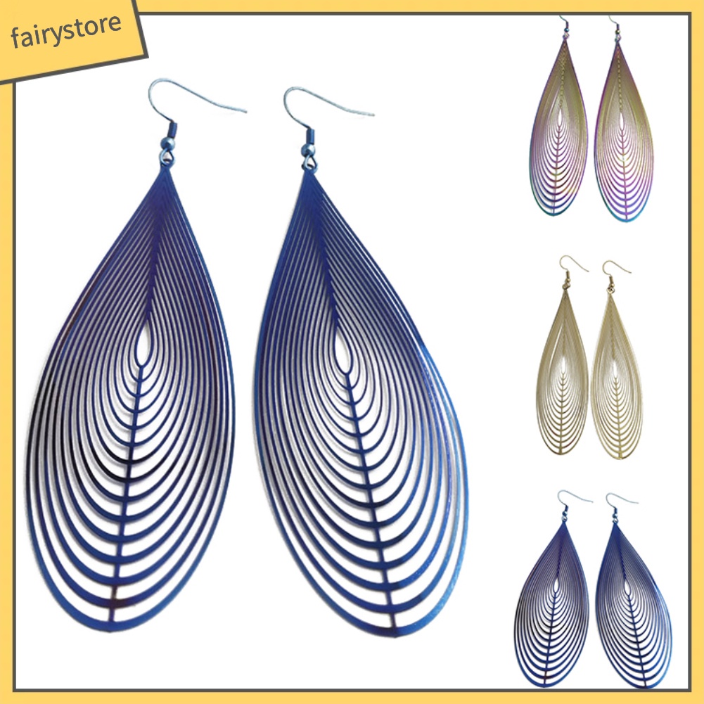 Bông Tai Hình Giọt Nước Nhiều Màu Thời Trang Dành Cho Nữ