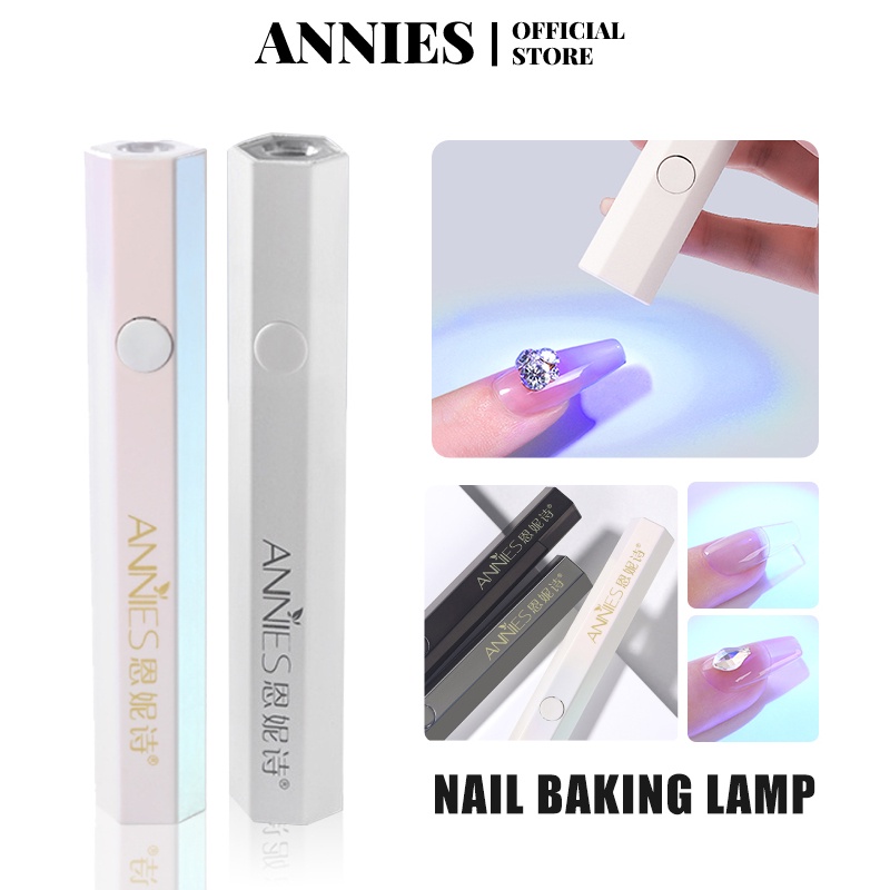 ANNIES 10 Colors Nail Lamp  Handheld Shining Silver Baked Light Therapy Mermaid Ji Rechargeable