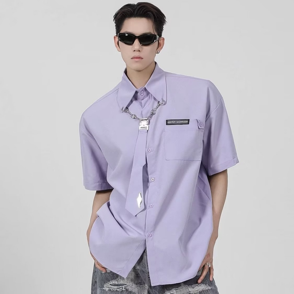 Áo Sơ Mi Ngắn Tay Nhiều Màu Sắc Thời Trang Mùa Hè Dành Cho Nam