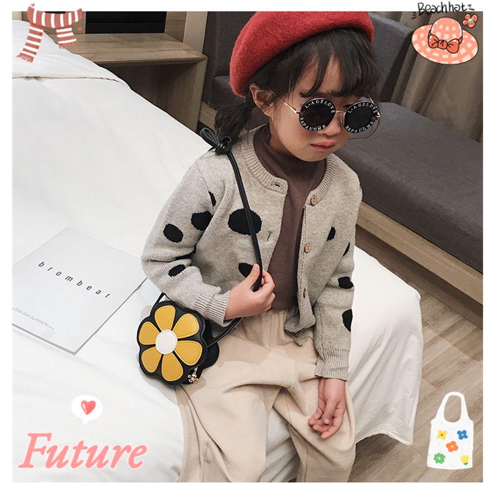 Túi Đeo Chéo Hình Hoa Hướng Dương Dễ Thương Thời Trang Cho Bé