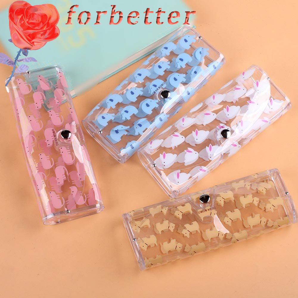 1 Hộp Đựng Mắt Kính Trong Suốt In Hình Thú Thời Trang Sự Bảo Vệ