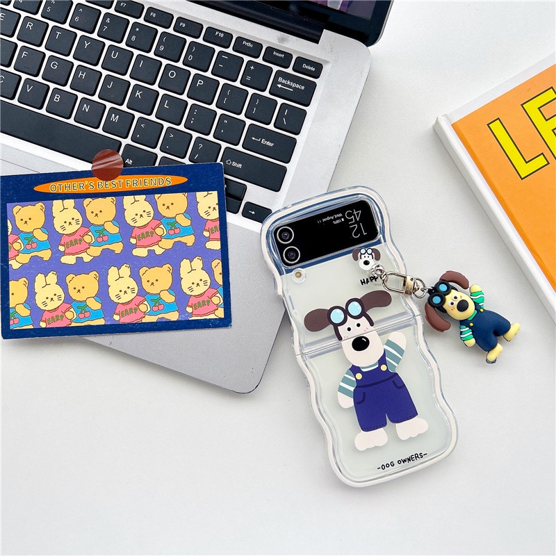 Ốp Điện Thoại Cứng Chống Sốc In Hình Chó Hoạt Hình Dễ Thương Cho Samsung Galaxy Z Flip 4 5G Samsung Galaxy Z Flip 3