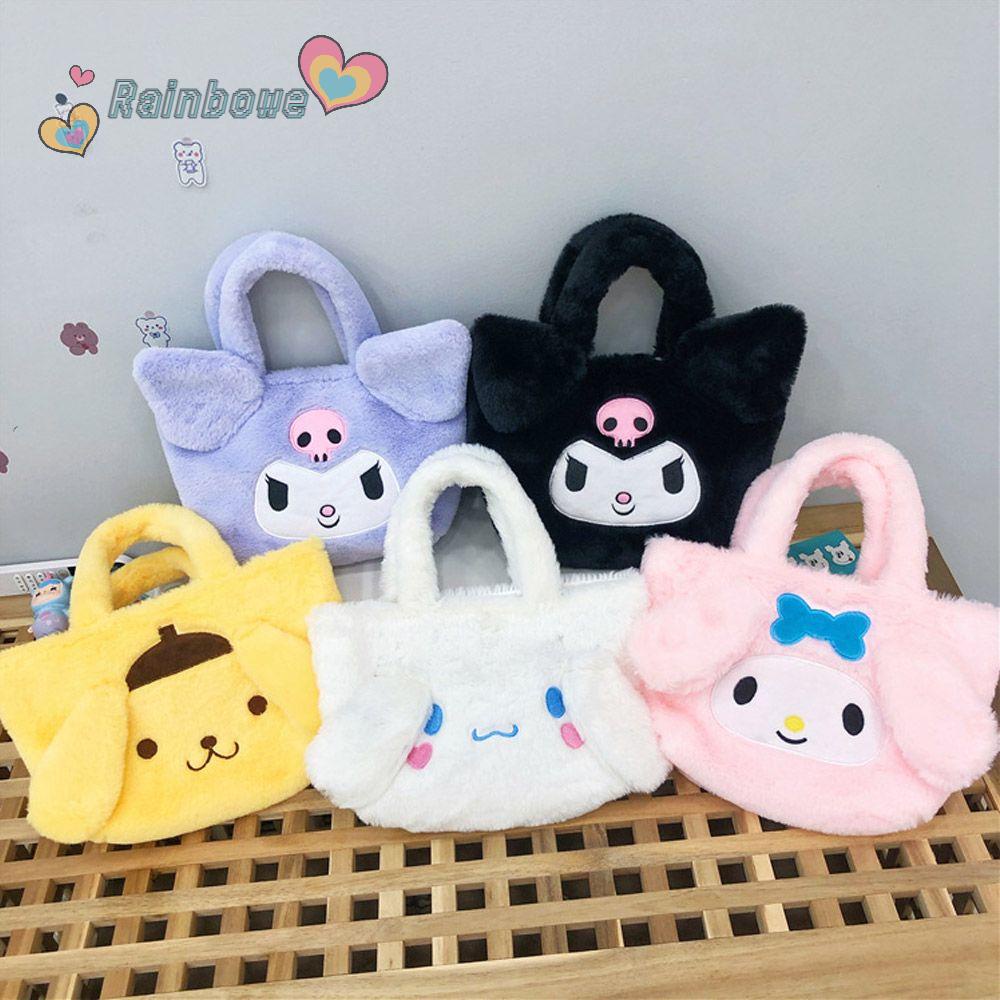 Túi Đựng Hộp Cơm Trưa Xách Tay Cỡ Lớn Họa Tiết Cầu Vồng Hoạt Hình Đáng