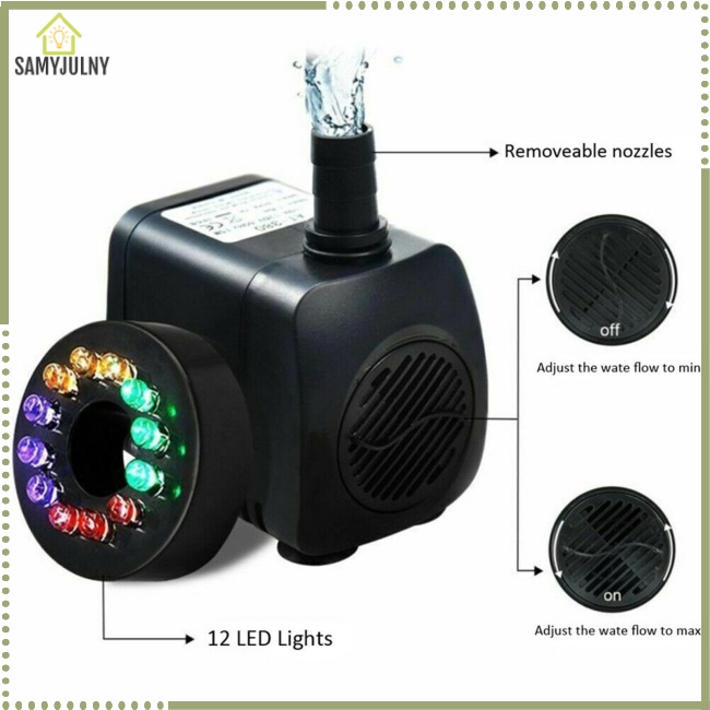 Máy Bơm Nước Có Đèn Led 12 Bóng 16w Cho Bể Cá