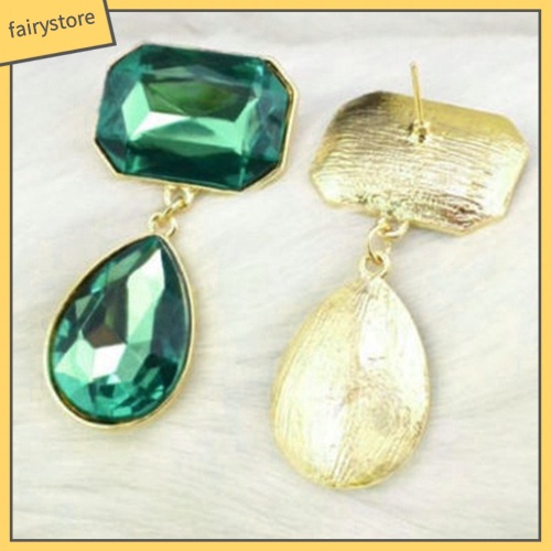 Bông Tai Hình Giọt Nước Đính Đá Acrylic Sang Trọng Cho Nữ