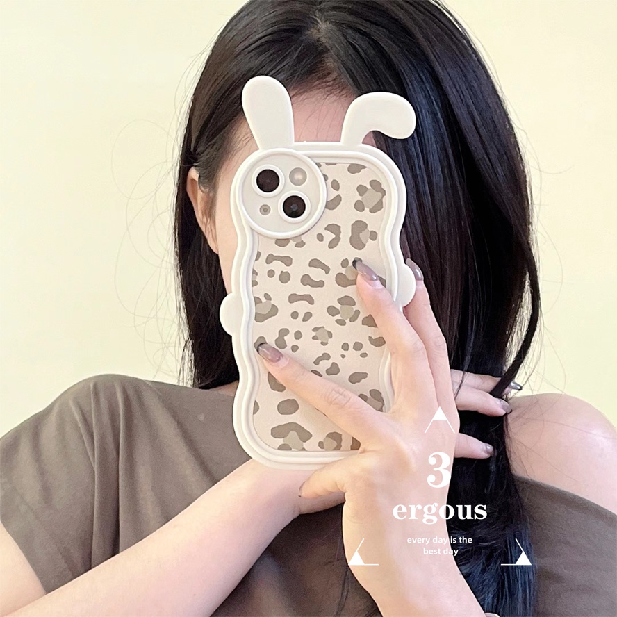 Ear CaseỐp Điện Thoại TPU Mềm Họa Tiết Da Báo Sành Điệu Cho IPhone 14 13 12 11 Pro Max X XR Xs Max