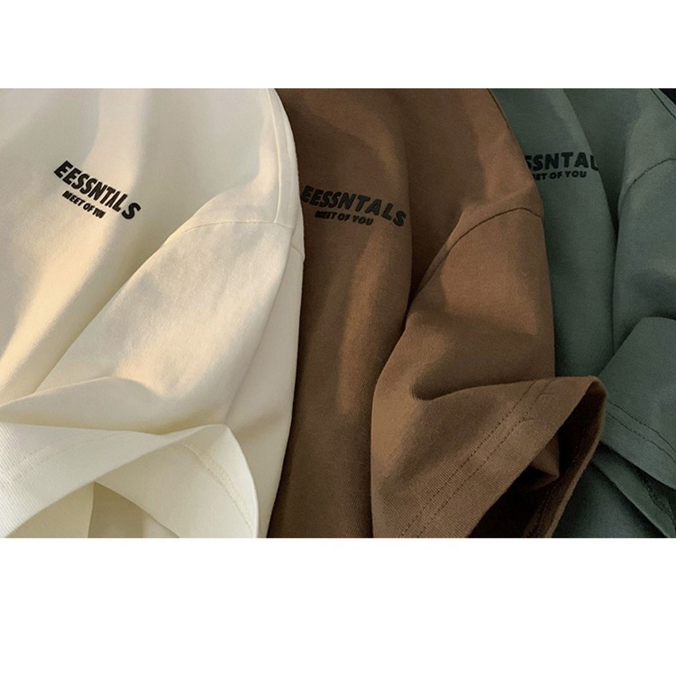 Áo Thun Tay Ngắn Cổ Tròn In Chữ Đơn Giản Thời Trang Dành Cho Nam