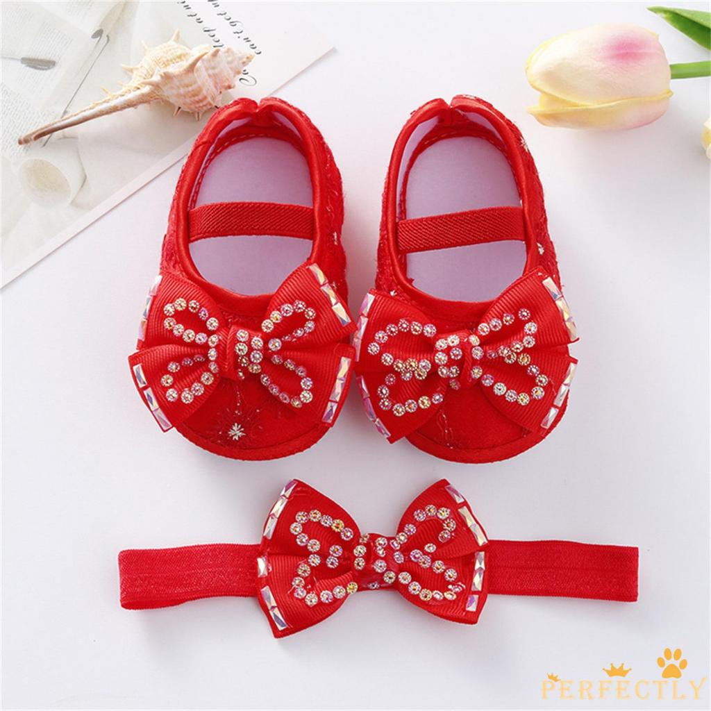Giày Búp Bê Đính Nơ Xinh Xắn Dành Cho Bé Gái