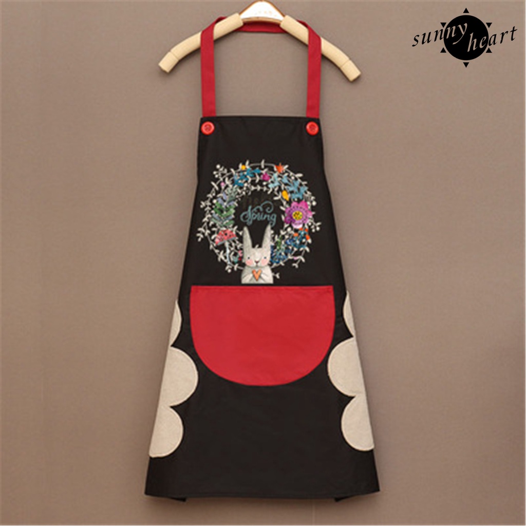 Tạp Dề Hình Thỏ Hoạt Hình Chống Nước Chống Dầu Có Thể Lau Chùi Cho Nhà Bếp